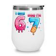 I Was 6 Now I'm 7 Birthday Baseball Drip For Boys Kid Wine Tumbler