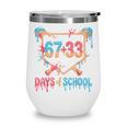 67 33 Days Of School Baseball Drip 100 Days Of School Wine Tumbler