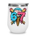 67 Baseball Ice Cream Drip Player Wine Tumbler