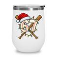 67 Baseball Xmas Lights Santa Hat Holiday Wine Tumbler 67 Baseball Xmas Lights Santa Hat Holiday Wine Tumbler
