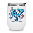 67 Six Seven Italian Brainrot Kid Baseball 67 Meme Christmas Wine Tumbler