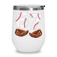67 Trend Baseball Glove Number Style Wine Tumbler