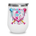 6th Birthday Boys Baseball Ice Cream Drip Boys Baseball Wine Tumbler