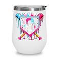 8th Birthday Boys Baseball Ice Cream Drip Boys Baseball Wine Tumbler 8th Birthday Boys Baseball Ice Cream Drip Boys Baseball Wine Tumbler