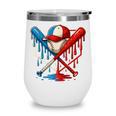 American Baseball Drip Graffiti Ball And Bat Wine Tumbler American Baseball Drip Graffiti Ball And Bat Wine Tumbler