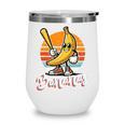 Bananas Baseball Sunset Retro Fruit Sports Boys Kids Men Premium Tri-Blend Wine Tumbler
