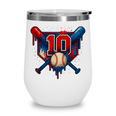 Baseball 10 Year Old Splash Drip 10th Birthday Boy Number 10 Wine Tumbler Baseball 10 Year Old Splash Drip 10th Birthday Boy Number 10 Wine Tumbler