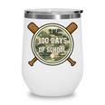 Baseball 100th Day Of School Camouflage Wine Tumbler