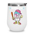 Baseball 6th Birthday Boy Ice Cream Drip Bruh I'm 6 Year Old Wine Tumbler Baseball 6th Birthday Boy Ice Cream Drip Bruh I'm 6 Year Old Wine Tumbler