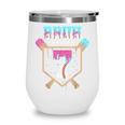 Baseball 7 Year Old Ice Cream Drip 7th Birthday Boys Player Wine Tumbler
