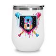 Baseball 8 Year Old Boy Ice Cream Drip 8th Birthday Player Wine Tumbler Baseball 8 Year Old Boy Ice Cream Drip 8th Birthday Player Wine Tumbler