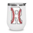 Baseball Alphabet Monogram Initial Letter R Wine Tumbler Baseball Alphabet Monogram Initial Letter R Wine Tumbler
