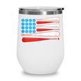 Baseball American Flag Patriotic USA Pride Wine Tumbler