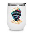 Baseball Catcher Mask Ice Cream Dripping Baseball Boy Youth Wine Tumbler