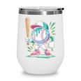 Baseball Character Cartoon Batter Drip Style Women Men Wine Tumbler