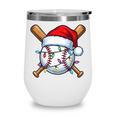 Baseball Christmas Lights Santa Christmas Baseball Player Wine Tumbler Baseball Christmas Lights Santa Christmas Baseball Player Wine Tumbler