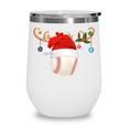 Baseball Christmas Reindeer Santa Hat Sports Player Xmas Wine Tumbler