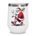 Baseball Christmas Santa Claus Batter Baseball Drip Wine Tumbler Baseball Christmas Santa Claus Batter Baseball Drip Wine Tumbler