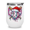 Baseball Christmas Santa Hat Baseball Christmas Drip Wine Tumbler Baseball Christmas Santa Hat Baseball Christmas Drip Wine Tumbler