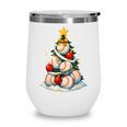 Baseball Christmas Tree Lights Santa Sport Player Lover Xmas Wine Tumbler