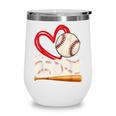 Baseball Daddy Baseball Heart Family Matching Wine Tumbler