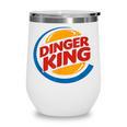 Baseball Dinger King Logo For Home Run Players And Fan Wine Tumbler Baseball Dinger King Logo For Home Run Players And Fan Wine Tumbler