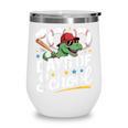 Baseball Dinosaur 100 Days Of School Kids Theme Wine Tumbler