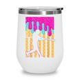 Baseball Drip Bat Boys Ice Cream American Flag 4th Of July Wine Tumbler Baseball Drip Bat Boys Ice Cream American Flag 4th Of July Wine Tumbler