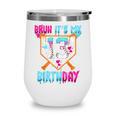 Baseball Drip Bruh It's My 13th Birthday Boy Ice Cream Drip Wine Tumbler
