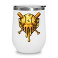 Baseball Drip Ice Cream Camo Cool Wine Tumbler