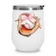 Baseball Drip Ice Cream Coquette Pink Bow Baseball Player Wine Tumbler