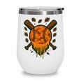 Baseball Drip Ice Cream Dripping Blaze Hunter Orange Camo Wine Tumbler Baseball Drip Ice Cream Dripping Blaze Hunter Orange Camo Wine Tumbler