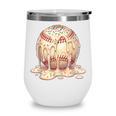 Baseball Drip Ice Cream Melting Illustration Wine Tumbler Baseball Drip Ice Cream Melting Illustration Wine Tumbler