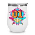 Baseball Drip Jersey Number 1 For Players & 1th Birthday Wine Tumbler Baseball Drip Jersey Number 1 For Players & 1th Birthday Wine Tumbler