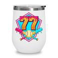 Baseball Drip Jersey Number 77 For Players & 77th Birthday Wine Tumbler
