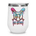 Baseball Drip Number 67 Player 6-7 Six Seven Meme Gen Alpha Wine Tumbler