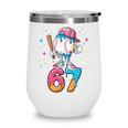 Baseball Drip Number 67 Six Seven Meme Ice Cream Dripping Wine Tumbler