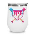 Baseball Drip Purple Glove Respect The Drip Youth Boys Girls Wine Tumbler