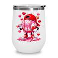 Baseball Drip Valentine Sports Vday Ice Cream Drip Heart Wine Tumbler