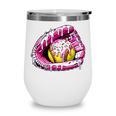 Baseball Glove Drip Shirt Ice Cream Dripping Girls Pocket Premium Wine Tumbler