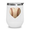 Baseball Heart Shape Valentines Day Love Boys Kids Men Wine Tumbler