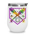 Baseball Ice Cream Drip Boys Mardi Gras Carnival Party Mask Wine Tumbler