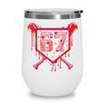 Baseball Ice Cream Drip Number 67 Meme Valentine Couple Love Wine Tumbler