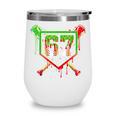 Baseball Ice Cream Drip Number 67 Player 6 7 Christmas Pjs Wine Tumbler Baseball Ice Cream Drip Number 67 Player 6 7 Christmas Pjs Wine Tumbler