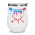 Baseball Ice Cream Drip Number 67 Player 67th Birthday 6 7 Wine Tumbler Baseball Ice Cream Drip Number 67 Player 67th Birthday 6 7 Wine Tumbler
