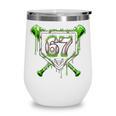 Baseball Ice Cream Drip Number 67 Player 67th Birthday Kids Wine Tumbler Baseball Ice Cream Drip Number 67 Player 67th Birthday Kids Wine Tumbler