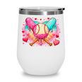 Baseball Ice Cream Drip Style Melt Ice Cream Youth Boys Wine Tumbler Baseball Ice Cream Drip Style Melt Ice Cream Youth Boys Wine Tumbler