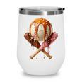 Baseball Ice Cream Drip Style Melting Ice Cream Youth Teen Wine Tumbler