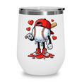 Baseball Ice Cream Drip Valentines Day Sports For Kids Boys Wine Tumbler Baseball Ice Cream Drip Valentines Day Sports For Kids Boys Wine Tumbler
