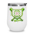 Baseball Icecream St Patrick's Day Lucky Charm Shamrock Drip Wine Tumbler Baseball Icecream St Patrick's Day Lucky Charm Shamrock Drip Wine Tumbler